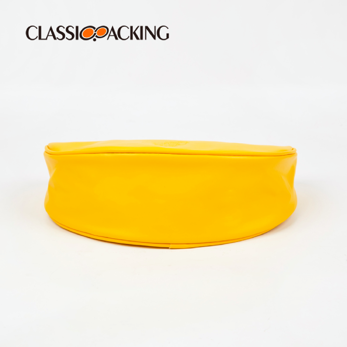 yellow make up bag bottom view